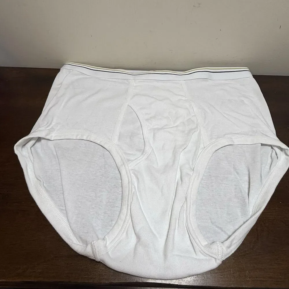 3 Stafford Mens Size 42 Large Tighty Whities Full Cut Briefs Underwear JCPenney